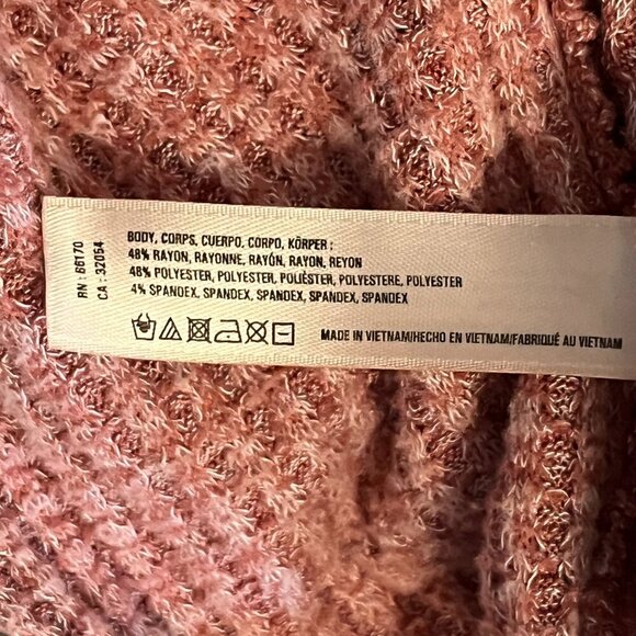 Anthropologie Saturday Sunday 'Whistler' pullover cowlneck small pink heathered - Picture 8 of 9
